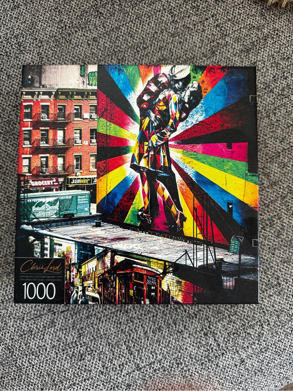 Chris Lord Multicolor 1000-Piece Jigsaw Puzzle - Vibrant City Kiss